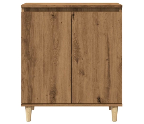 Aparador madera contrachapada roble artisian 60x35x70 cm