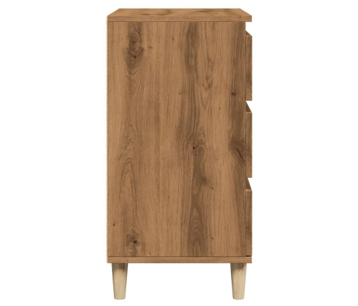 Aparador madera contrachapada roble artisian 60x35x70 cm