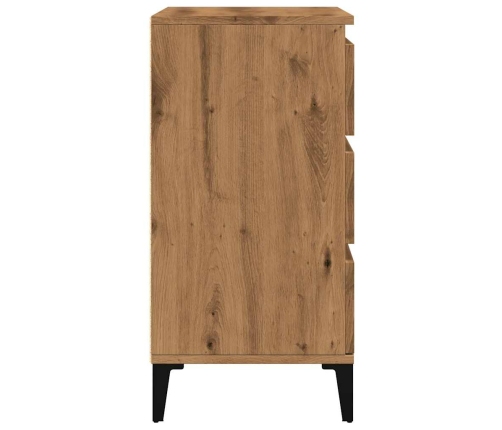 Aparador madera contrachapada roble artisian 60x35x70 cm