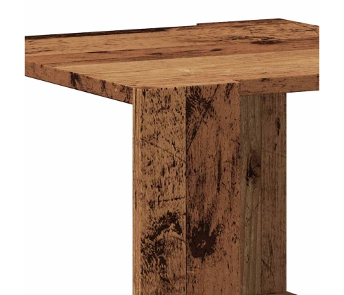 Mesa de centro de madera contrachapada envejecida 40x40x30 cm