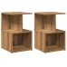 Mesitas de noche 2 uds madera roble artisan 35x35x55 cm