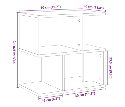 Mesita de noche madera de ingeniería roble artisian