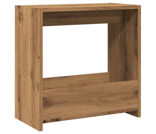 Mesa auxiliar madera contrachapada roble artisian 50x26x50 cm