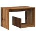 Mesa auxiliar de madera contrachapada envejecida 59x36x38 cm