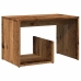 Mesa auxiliar de madera contrachapada envejecida 59x36x38 cm