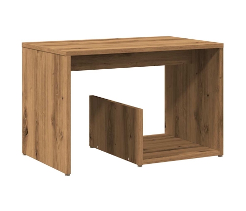 Mesa auxiliar de madera de ingeniería roble artisan 59x36x38 cm