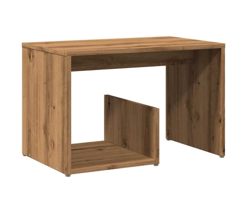 Mesa auxiliar de madera de ingeniería roble artisan 59x36x38 cm