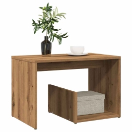 Mesa auxiliar de madera de ingeniería roble artisan 59x36x38 cm