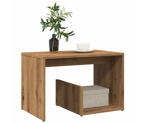 Mesa auxiliar de madera de ingeniería roble artisan 59x36x38 cm