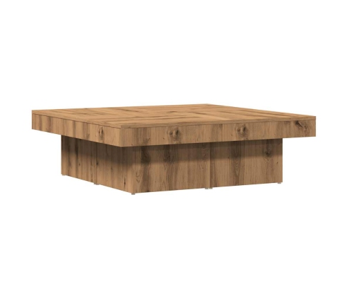 Mesa de centro madera de ingeniería roble artisan 90x90x28 cm