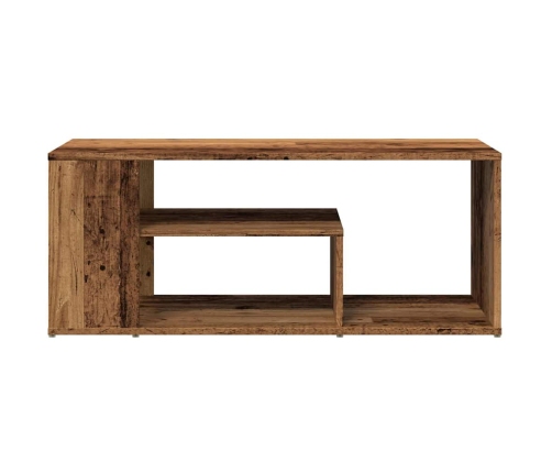 Mesa de centro de madera contrachapada envejecida 100x50x40 cm