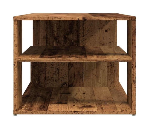 Mesa de centro de madera contrachapada envejecida 100x50x40 cm