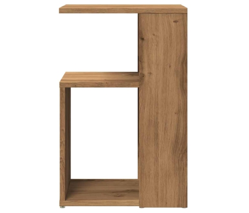 Mesa auxiliar de madera contrachapada roble artisan 36x30x56 cm