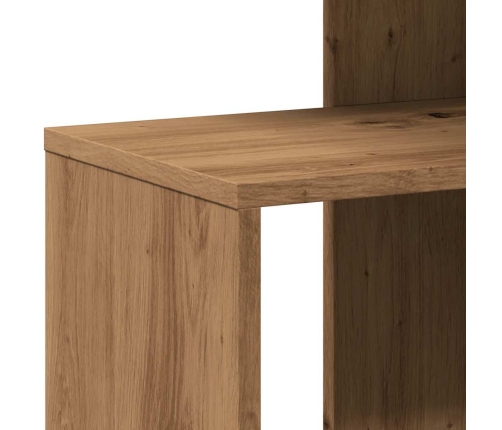 Mesa auxiliar de madera contrachapada roble artisan 36x30x56 cm