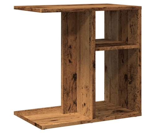 Mesa auxiliar de madera contrachapada envejecida 50x30x50 cm