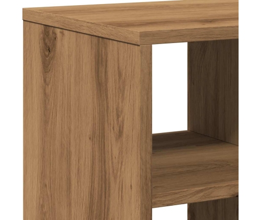 Mesa auxiliar de madera contrachapada roble artisan 50x30x50 cm