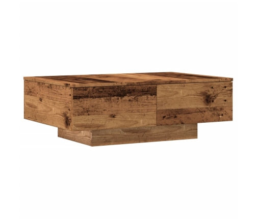 Mesa de centro madera ingeniería madera envejecida 90x60x31 cm