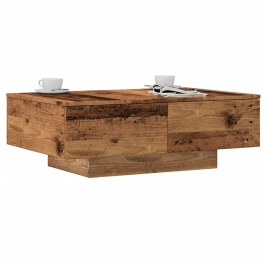 Mesa de centro madera ingeniería madera envejecida 90x60x31 cm