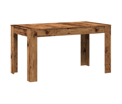 Mesa de comedor madera ingeniería envejecida 140x74,5x76 cm