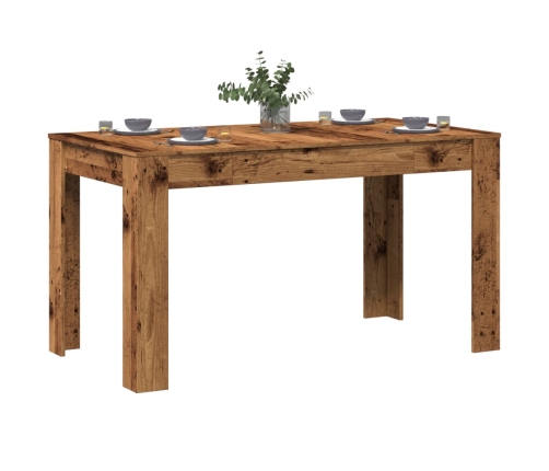 Mesa de comedor madera ingeniería envejecida 140x74,5x76 cm