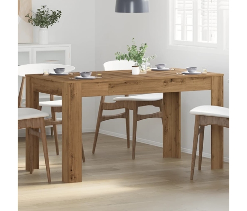 Mesa de comedor madera ingeniería roble artisan 140x74,5x76 cm