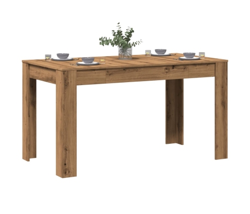 Mesa de comedor madera ingeniería roble artisan 140x74,5x76 cm