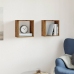 Estantes cubo de pared 2 uds madera envejecida 30x15x30 cm