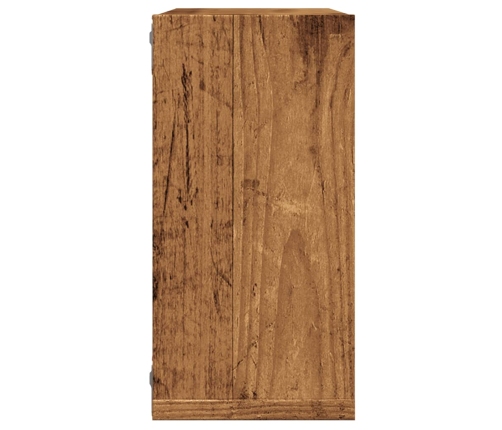 Estantes cubo de pared 4 uds madera envejecida 30x15x30 cm