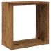 Estantes cubo de pared 6 uds madera envejecida 30x15x30 cm