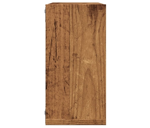 Estantes cubo de pared 6 uds madera envejecida 30x15x30 cm