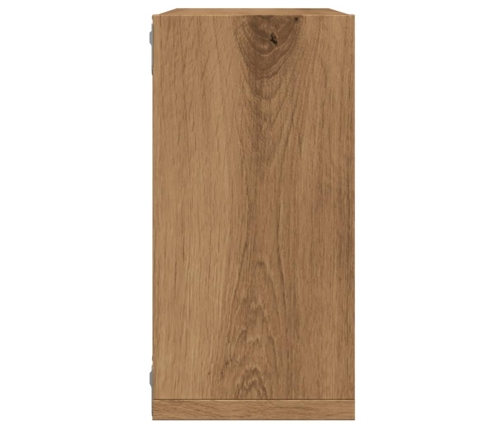 Estantes cubo de pared 2 uds madera roble artisan 30x15x30 cm