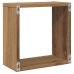 Estantes cubo de pared 2 uds madera roble artisan 30x15x30 cm