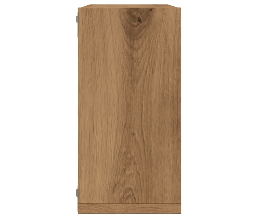 Estantes cubo de pared 4 uds madera roble artisan 30x15x30 cm