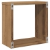 Estantes cubo de pared 4 uds madera roble artisan 30x15x30 cm