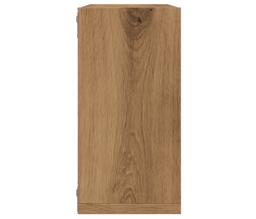 Estantes cubo de pared 6 uds madera roble artisan 30x15x30 cm