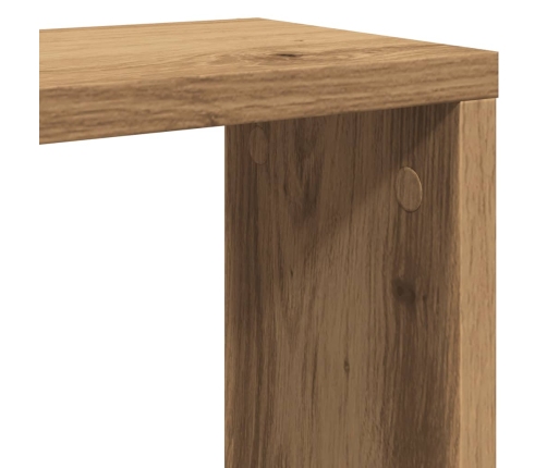 Estantes cubo de pared 6 uds madera roble artisan 30x15x30 cm