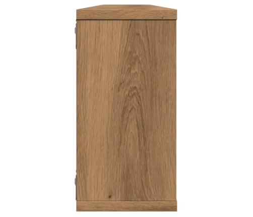 Estantes cubo de pared 4 uds madera roble artisan 100x15x30 cm