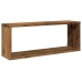 Estantes cubo de pared 2 uds madera envejecida 60x15x23 cm