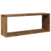 Estantes cubo de pared 4 uds madera envejecida 60x15x23 cm