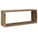 Estantes cubo de pared 4 uds madera roble artisan 60x15x23 cm