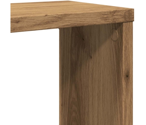 Estantes cubo de pared 6 uds madera roble artisan 60x15x23 cm