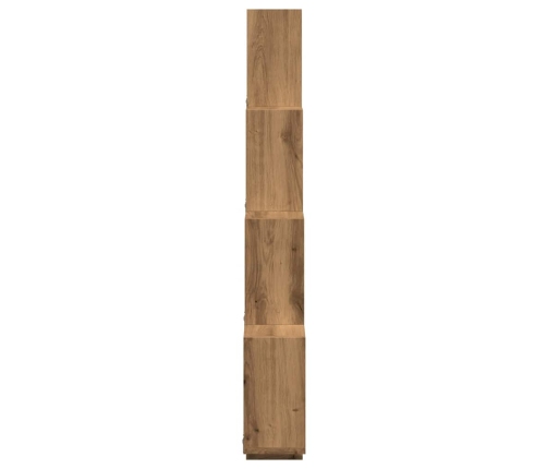 Estante cubo de pared madera ingeniería roble 90x15x119,5 cm