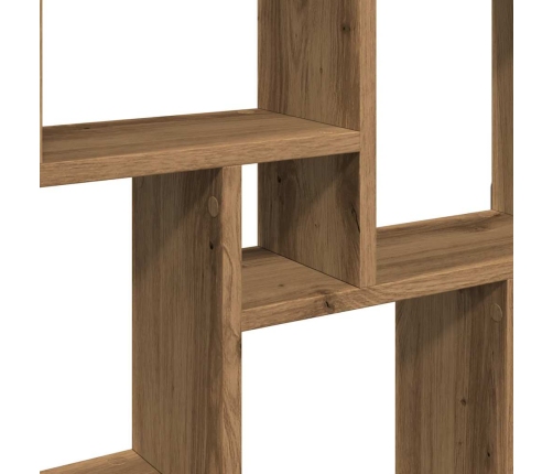 Estante cubo de pared madera ingeniería roble 90x15x119,5 cm