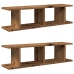 Estantes pared 2 uds madera ingeniería envejecida 90x18x20 cm