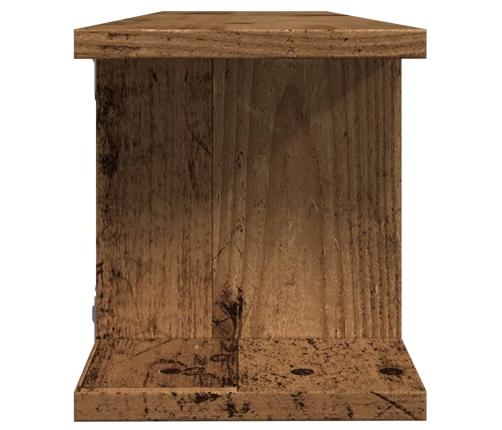 Estantes pared 2 uds madera ingeniería envejecida 90x18x20 cm