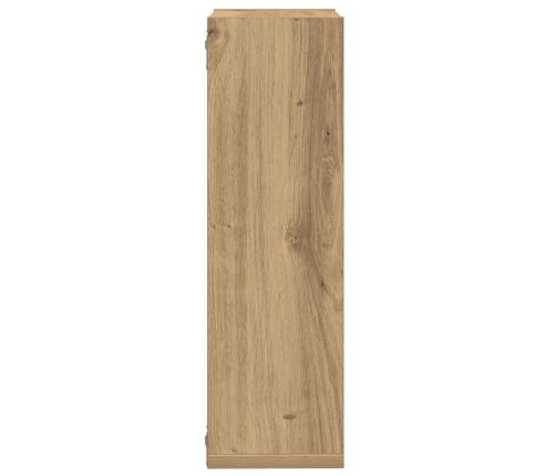 Estantes cubo de pared 2 uds madera roble artisan 50x15x50 cm