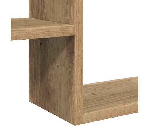 Estantes cubo de pared 2 uds madera roble artisan 50x15x50 cm