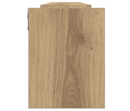 Estante de pared 2 uds madera roble artisan 100x15x20 cm