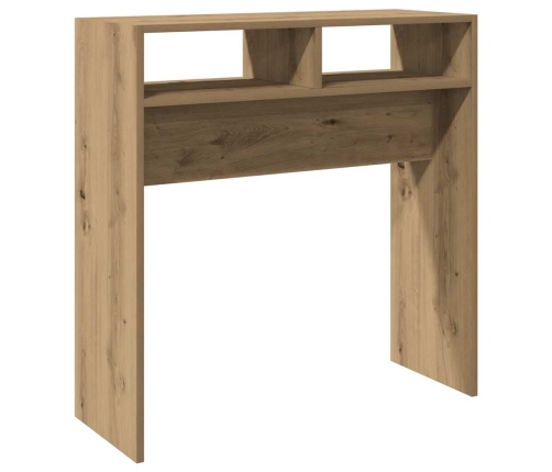 Mesa consola madera de ingeniería roble artesanal 78x30x80 cm