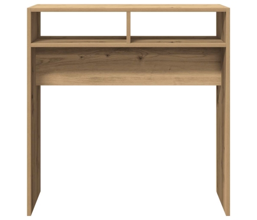 Mesa consola madera de ingeniería roble artesanal 78x30x80 cm